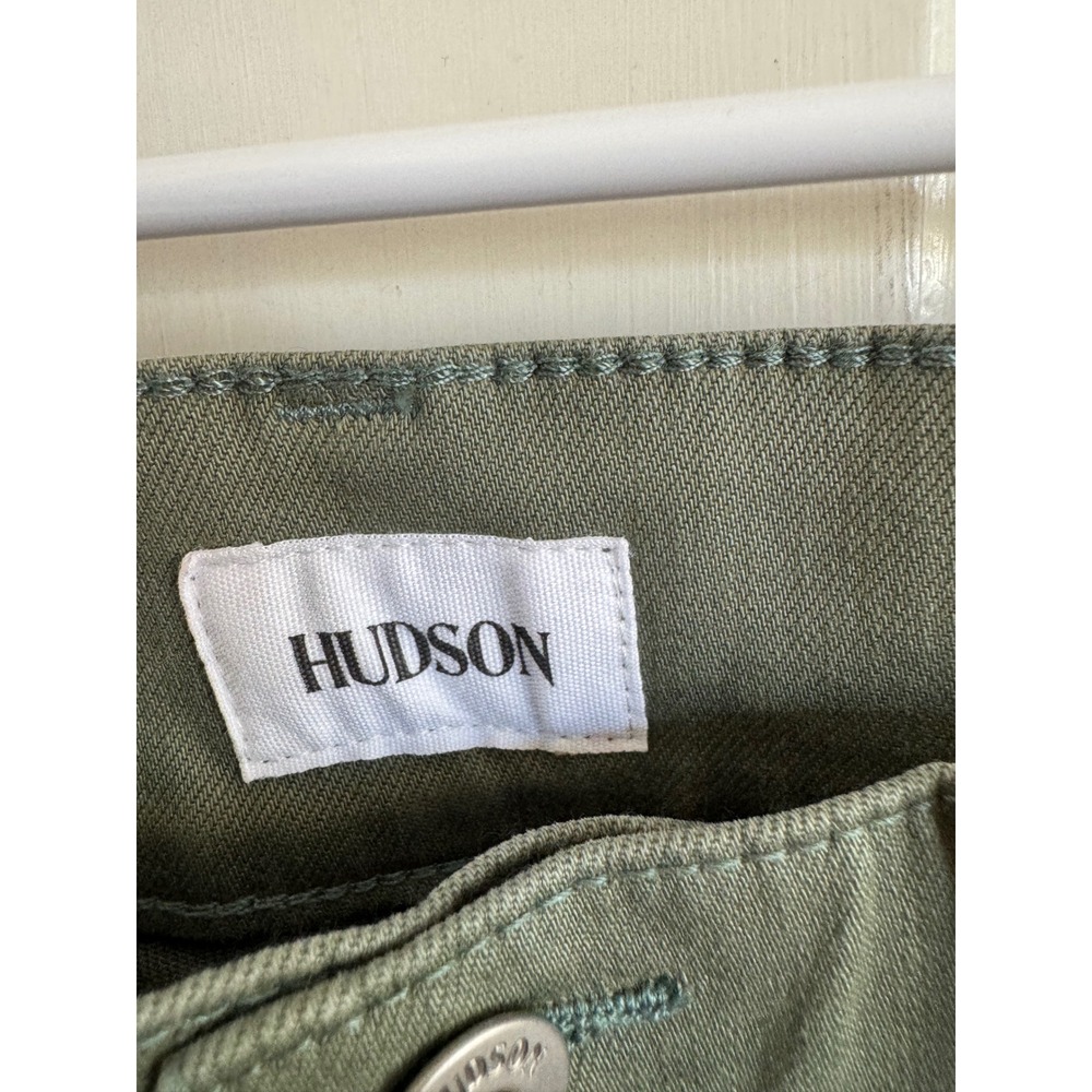 NWT Hudson green Ruby mid thight rolled shorts size 27 - Picture 2 of 9